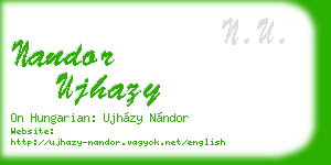 nandor ujhazy business card